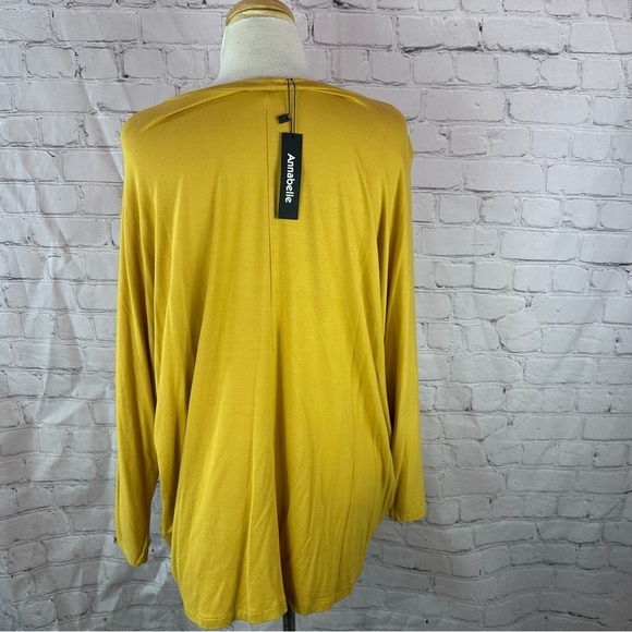 NWT annabelle boutique Mustard knit top batwing oversized casual boho western - Picture 4 of 8
